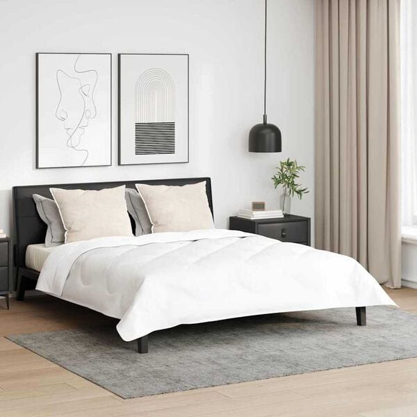 vidaXL Kopfkissen mit Kissen 2 pcs Wei&szlig; 61 x 41 x 20 cm Polyester