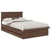vidaXL Bettrahmen Braun Eichen-Optik 120 x 190 cm Ingenieurs Holz