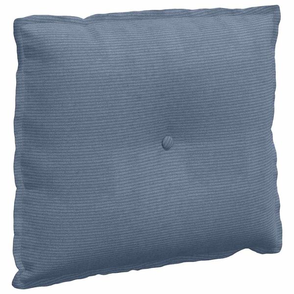 vidaXL R&uuml;ckenkissen Blau 60 x 50 cm Cordstoff