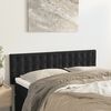 vidaXL Kopfteile Schwarz 144x5x78/88 cm Samt