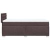 vidaXL Boxspringbett mit Matratze Dunkelbraun 100x200 cm Stoff