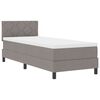 vidaXL Boxspringbett mit Matratze mit Kopfteil Taupe 80 x 200 cm Stoff