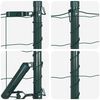 vidaXL Zaun mit Pfosten Gr&uuml;n 0,4 x 25 m Stahl und PVC