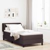 vidaXL Boxspringbett mit Matratze Dunkelbraun 100 x 200 cm Stoff