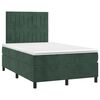 vidaXL Boxspringbett mit Matratze & LED Dunkelgr&uuml;n 120x200 cm Samt