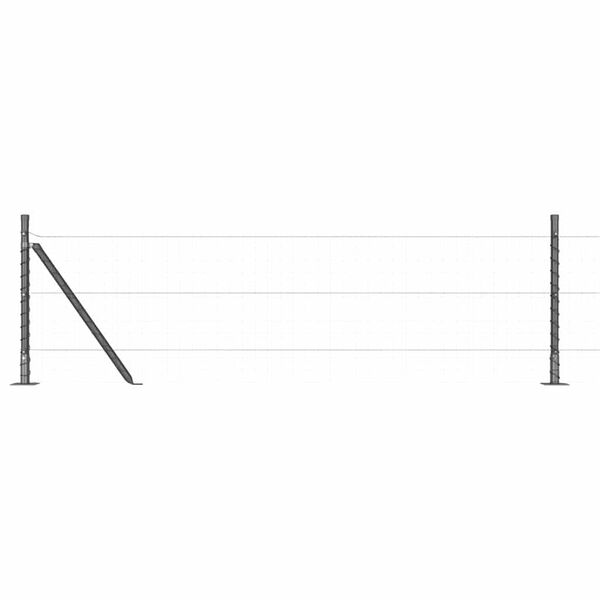 vidaXL Zaunpfosten 52 pcs Grau 3,2 x 3,2 x 50 cm