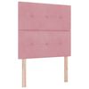 vidaXL Boxspringbett mit Matratze mit Kopfteil Rosa 90 x 200 cm Samt
