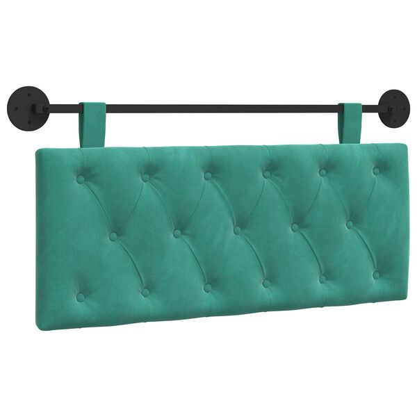 vidaXL H&auml;ngevorderseite Wandmontiert T&uuml;rkis 110 x 55 x 7 cm Samt