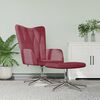 vidaXL Relaxsessel mit Hocker Weinrot Stoff