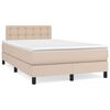 vidaXL Boxspringbett Matratze Cappuccino-Braun 120x190 cm Kunstleder