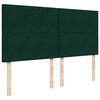 vidaXL Ottoman-Bett mit Matratzen Dunkelgr&uuml;n 180x200 cm Samt