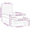 vidaXL Boxspringbett mit Matratze Creme 100x200 cm Stoff
