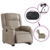 vidaXL Relaxsessel mit Aufstehhilfe Elektrisch Cappuccino Kunstleder