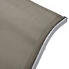 vidaXL Sonnenliegen 2 Stk. mit Tisch Aluminium Taupe
