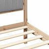 vidaXL Bettgestell mit gepolstertem Kopfteil Hellgrau 160 x 200 cm