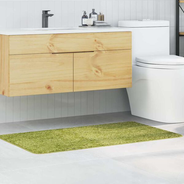 vidaXL Rutschfeste Badmatte Gr&uuml;n 70 x 120 cm PP