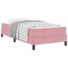 vidaXL Boxspringbett mit Matratze Rosa 80 x 210 cm Stoff
