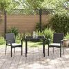 vidaXL Garten Essgruppe mit Kissen 3 pcs Schwarz Poly-Rattan