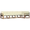 vidaXL Outdoor-Sofagarnitur 5 stk. Natur und Creme