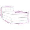 vidaXL Boxspringbett mit Matratze Dunkelblau 100x210 cm Samt