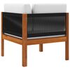vidaXL Garten-Ecksofa mit Kissen Holz Akazie & Seil