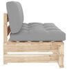 vidaXL Outdoor-Mittelsofa Paletten Impr&auml;gniertes Kiefernholz