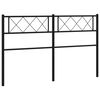 vidaXL Ersatz-Kopfteil Metall Schwarz 135 cm