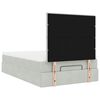 vidaXL Ottoman-Bett mit Matratzen & LEDs Hellgrau 120x190 cm Samt