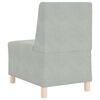 vidaXL Modulares Armfreies Sofa 3 pcs Hellgrau 55 x 74 x 82 cm Samt