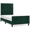 vidaXL Bettgestell ohne Matratze Dunkelgr&uuml;n 90x200 cm Samt