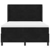 vidaXL Boxspringbett mit Matratze mit LED Schwarz 160 x 200 cm Samt