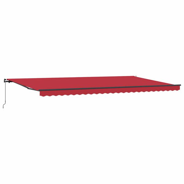 vidaXL Einziehbare Markise Rot 600 x 350 cm Polyester und Stahl