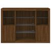 vidaXL Sideboards mit LED-Leuchten 3 Stk. Braun Eichen-Optik