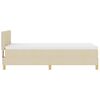 vidaXL LED Boxspringbett mit Matratze mit LED Creme 100 x 200 cm Stoff