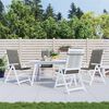 vidaXL Hochlehner-Auflagen 4 Stk. Melange Dunkelgrau 120x50x4 cm Stoff