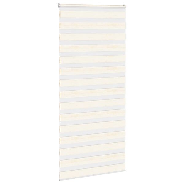 vidaXL Doppelrollo Marmorbeige 100x230 cm Stoffbreite 95,9 cm Polyester