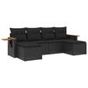vidaXL Patio Sofa Set 6-Sitzer Black