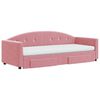 vidaXL Tagesbett Ausziehbar mit Schubladen Rosa 80x200 cm Samt