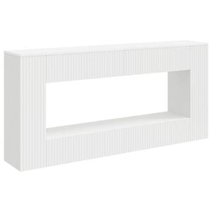 vidaXL Konsolentisch Gestreift Wei&szlig; 155 x 29 x 74 cm Holzwerkstoff