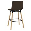 vidaXL Barhocker 2 Stk. Braun Stoff