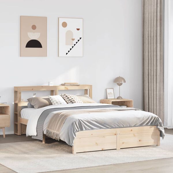 vidaXL Bettgestell mit Kopfteil ohne Matratze 120x190 cm