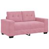 vidaXL | Zweisitzer-Sofa | mit Kissen Rosa Samt