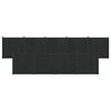 vidaXL Zaunelement 9 stk. 1580 x 186,5 cm WPC und Aluminium Schwarz