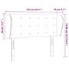 vidaXL Kopfteil mit Ohren Dunkelgrau 103x23x78/88 cm Stoff