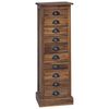 vidaXL Kommode mit Schubladen Natur 35 x 30 x 110 cm Massivholz Teak