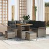 vidaXL Garten-Sofa-Set 8 pcs Grau Poly-Rattan