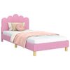 vidaXL Kinderbettgestell mit Kopfteil Rosa 90 x 200 cm Stoff