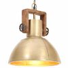 vidaXL H&auml;ngelampe Industriestil 25 W Messing Rund 30 cm E27