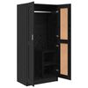 vidaXL Kleiderschrank Schwarz Eichen-Optik 82,5 x 51,5 x 180 cm