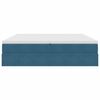 vidaXL Aufbewahrungsbett mit Matratze Dunkelblau 200 x 200 cm Samt